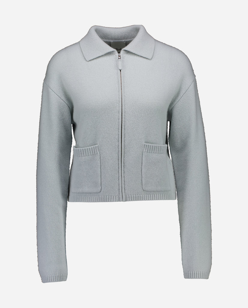 collar cardigan with zip 1/1